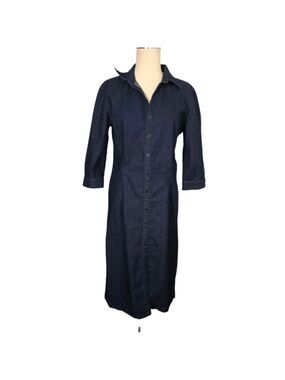 Smart Set Denim Midi 3/4 Sleeve Dress S, 8/9 (M)